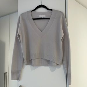Intermix blue/grey v-neck cashmere sweater